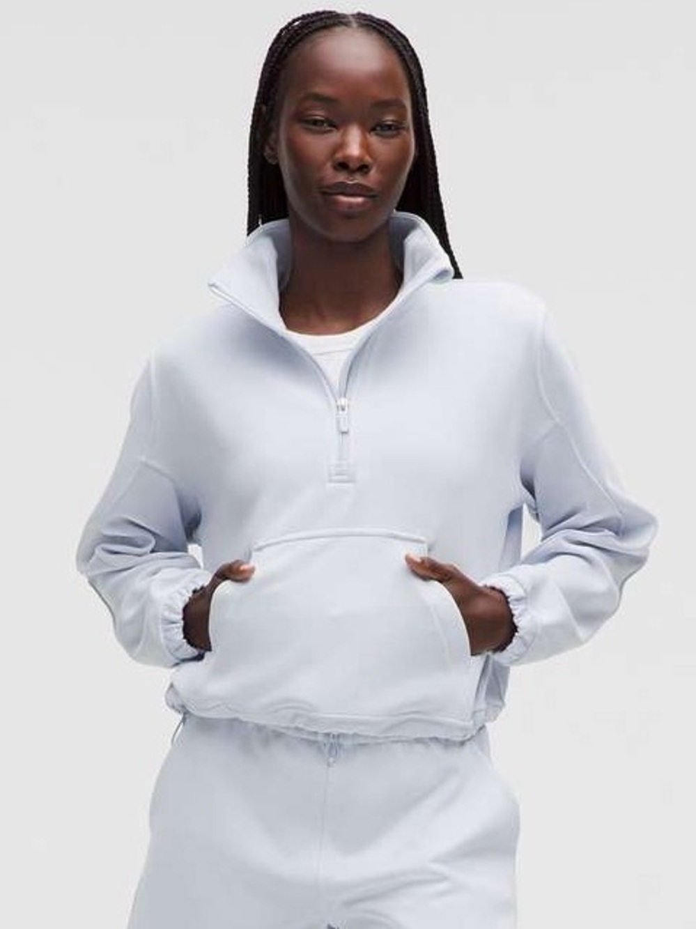Peloton lululemon Softstreme Pale Blue Half-Zip